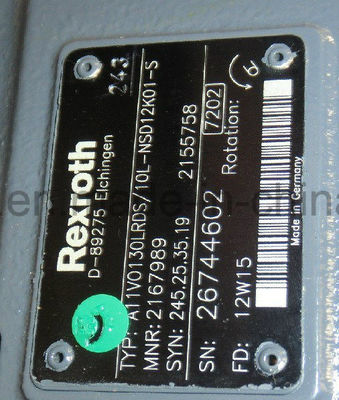 Hydraulische Kolbenpumpe der Baureihe A11vlo130rds für Rotationsbohrungen mit A4VG28-B-Öl